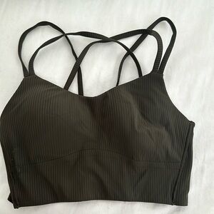 lululemon athletica olive green Sports Bra